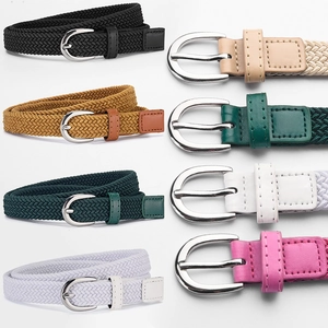 Cintura Intrecciata Elastica Casual da Donna Con Fibbia ad Ardiglione in Lega Cinturino in Vita Traspirante per Bambini Accessori Moda