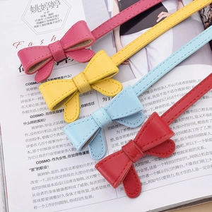 Fine ceinture mode avec nœud pour femme en couleurs rouge bleu jaune et rose