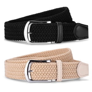 Ceinture Tressée Élastique pour Hommes et Femmes Sangle de Taille Extensible avec Boucle en Alliage Ceinture Décontractée Similicuir