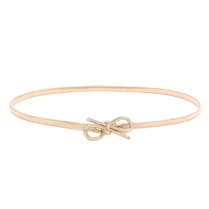 Eleganter goldener Taillengürtel mit Schleife für Damen Kleider elastisch