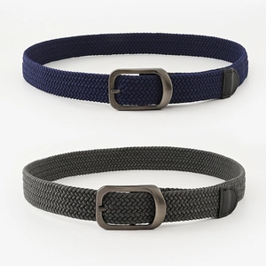 Ceinture Élastique Tressée Décontractée Unisexe Pour Hommes Femmes Ceinture En Toile Tissée Extensible Avec Boucle En Alliage