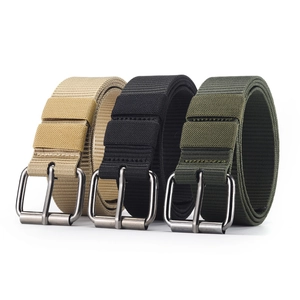Hand-woven Canvas Belt For Men Women Casual Tactical Style Fashion Waistband With Iron Pin Buckle And Metal Eyelets Belt
