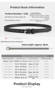 Guide des tailles pour ceinture enfant avec tableau de mesure de la taille et longueur