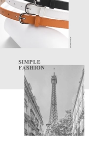Détails de ceintures fines en noir, blanc et marron avec boucles ovales et style rétro chic