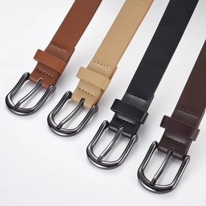 Ceintures en cuir PU brillant avec boucle ardillon en quatre couleurs pour tous les styles