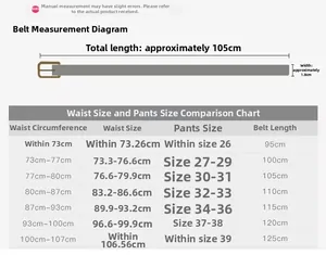 Detailed size chart for faux crocodile leather belt showing width 1.8cm and length options