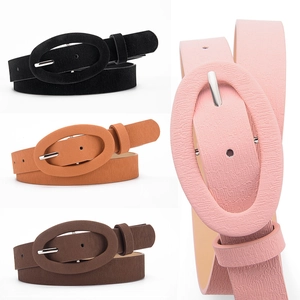 Ceinture Femme en Cuir PU Imprimé Léopard Minimaliste Boucle Ovale Recouverte à Ardillon Sangle de Taille Mode Ceinture Décontractée Pour Femmes