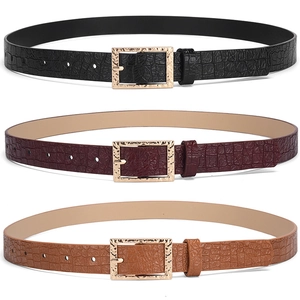 Ceinture femme vintage française en cuir avec texture pierre et boucle dorée en 3 couleurs