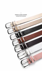 Detailed close-up showing high-quality leather textures and alloy needle buckles in multi-colors