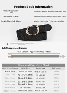 Tableau des tailles pour ceinture tressée extensible femme avec guide de mesure détaillé
