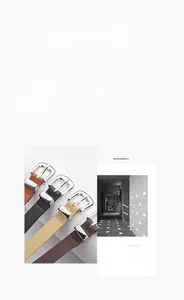 Detail view of stylish multi-color PU leather belts featuring sleek silver square buckles