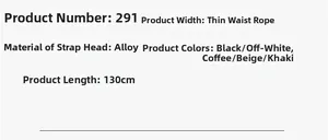 Detailed size and material specifications for adjustable braided leather waist belts