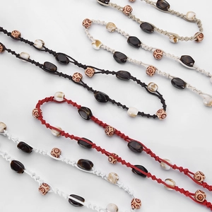Chaîne de taille tressée bohème avec perles vintage en plusieurs coloris