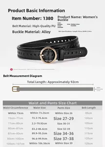 Detailed kids fashion belt size chart with length, waist measurements and star hole specs