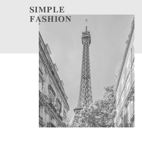 Photographie artistique noir et blanc de la Tour Eiffel avec une esthétique mode rétro