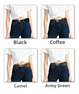 Ceinture vintage en suédine mate avec mini pochette en quatre couleurs et boucle ronde