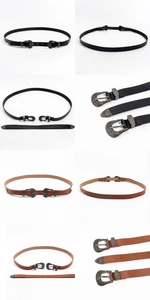 Détails de ceintures bohèmes vintage avec boucles et embouts gravés en noir et marron élégant