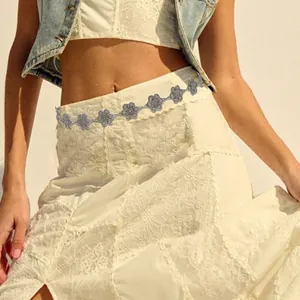 Vintage Floral Hollow Metal Waist Chain Belt For Women Adjustable Gold Silver Electroplated Flower Link Body Chain Jewelry