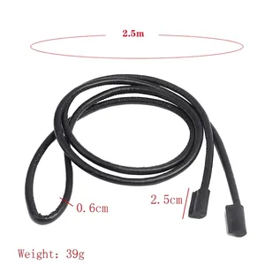 Minimalist black knotted waist rope for suits with dimensions 2.5m and 39g weight