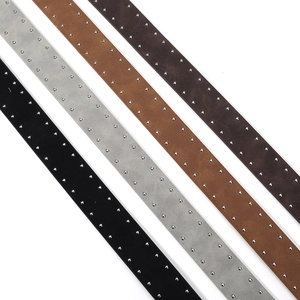Suede rivet belts in black grey and brown with silver studs for a vintage look