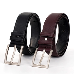 Ceinture pour Hommes en Cuir Artificiel Business Avec Boucle à Ardillon en Alliage Ceinture Classique Polyvalente pour Jeans Style Décontracté