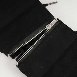 Cintura a corsetto vintage nera con ampia cerniera argentata e lacci in tela robusta