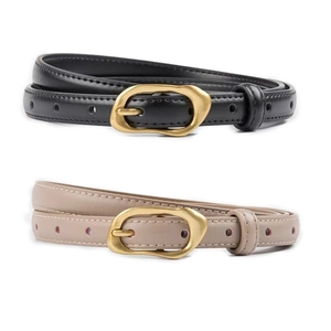 Ceinture Fine en Similicuir Retro pour Femmes Avec Boucle en Alliage Minimaliste Sangle Décorative pour Jeans Robes