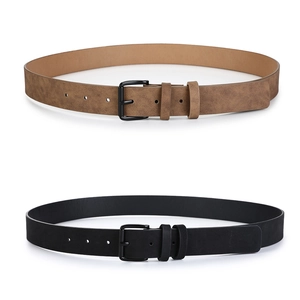 Ceinture en Cuir Artificiel Mat Vintage pour Femmes Rétro Couleur Unie Boucle à Ardillon en Alliage Jeans Robe Accessoire Décoratif