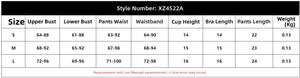 Detailed size chart for leopard print lace lingerie set including top, waist and panty