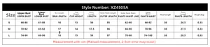 Guide des tailles détaillé avec mesures de S à L pour l'ensemble lingerie imprimé léopard