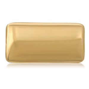 Minimalist Liquid Metal Geometric Rectangular Alloy Brooch Pin For Women Glossy Electroplated Personalized Fashion Jewelry Accessory