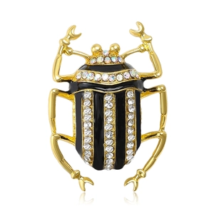 Exquisite Käfer-Brosche Mit Legierung Emaille Strass Dekoration Für Damen Herren Vintage Tier Corsage Schmuck Bekleidungszubehör