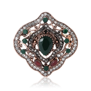 Spilla in Lega di Strass in Stile Barocco Palazzo d'Epoca Corpetto Floreale di Alta Qualità Spilla per Cappotto da Donna Gioielli di Moda Accessorio