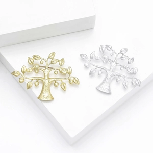 Broches d'Arbre de Vie en Alliage Mat Minimalistes pour Femmes Accessoire de Manteau de Costume de Mode Bijoux