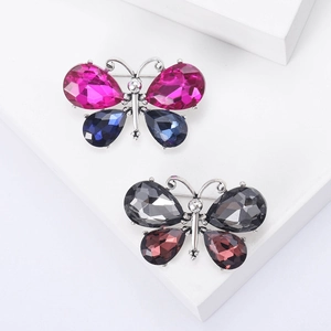 Eleganter Legierung Strass Schmetterling Brosche Für Damen Exquisite Tierform Anzug Mantel Reversnadel Mode Schmuck Zubehör Geschenk