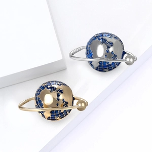 Kreativ Legierung Emaille Universum Planet Erde Brosche Vielseitig Personalisiert Saturn Orbit Reversnadeln Kleidung Korsage Schmuck Zubehör Für Herren Damen