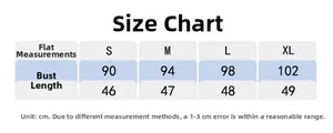 Size chart for women nylon jacquard yoga tank top showing bust and length measurements