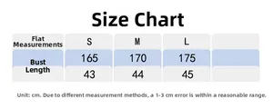 Size chart for jacquard batwing sleeve sports top showing bust and length measurements