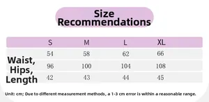 Tableau des tailles pour shorts de sport avec mesures de taille et hanches S-XL