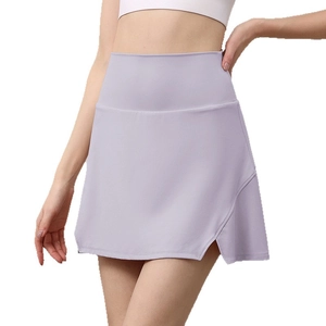 Gonna-pantalone da tennis color lavanda a vita alta con spacco per allenamento