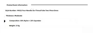 Spécifications de la jupe de tennis taille haute: 80% nylon, 20% élasthanne et poids 215g