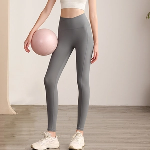 Dames High Waist Gekruiste Tailleband Yogabroek Perzik Lift Leggings Naakt Gevoel Rekbaar Fitness Sportkleding Sportbroek