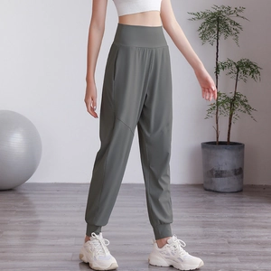 Pantalon de jogging de sport en nylon taille haute pour femme pour le yoga et le fitness