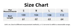 Size chart showing bust and length measurements for Tencel yoga long sleeve t-shirt