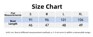 Size guide table for women's yoga shirts showing bust and length in centimeters