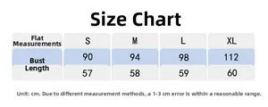 Size chart table for women nylon jacquard yoga top showing bust and length parameters