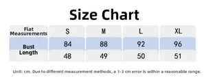Detailed size chart for slim fit long sleeve yoga top with bust and length measurements