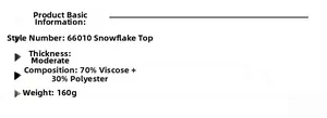 Specifications for breathable sports vest made of 70% rayon and 30% polyester fabric