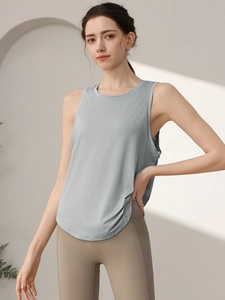 Débardeur de sport camouflage pour femme, coupe ample en maille respirante et fraîche