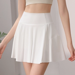 Damen High Waist Plissee Tennisröcke Nylon Elasthan Sport-Hosenrock Mit Innenhose Sportrock Für Yoga Fitness Laufen